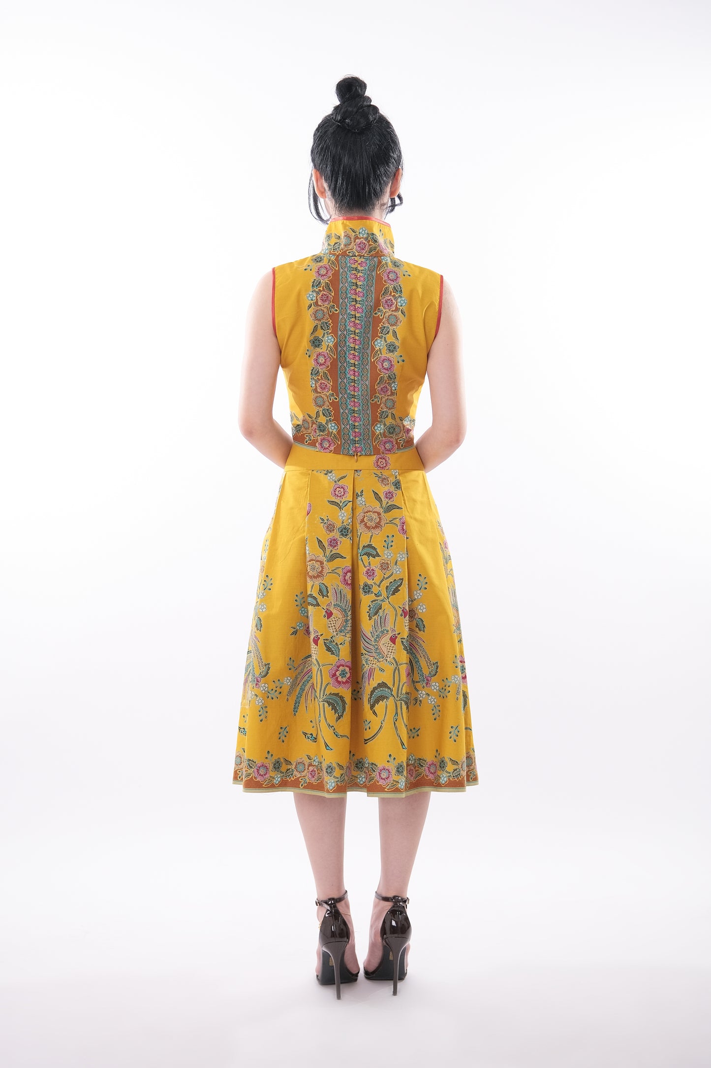 Batik Crop Top & Midi Skirt