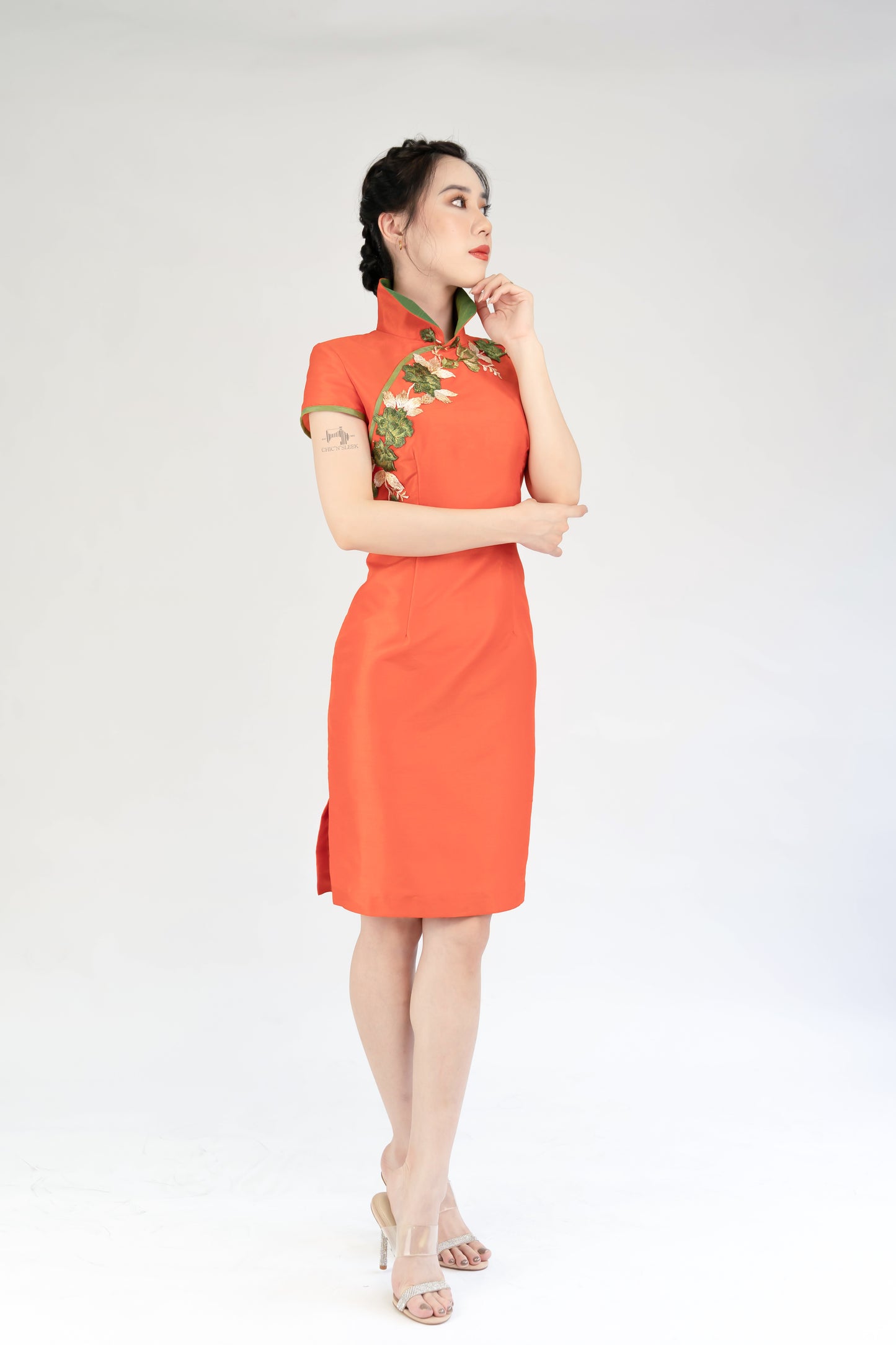 Persimmon Orange Qipao