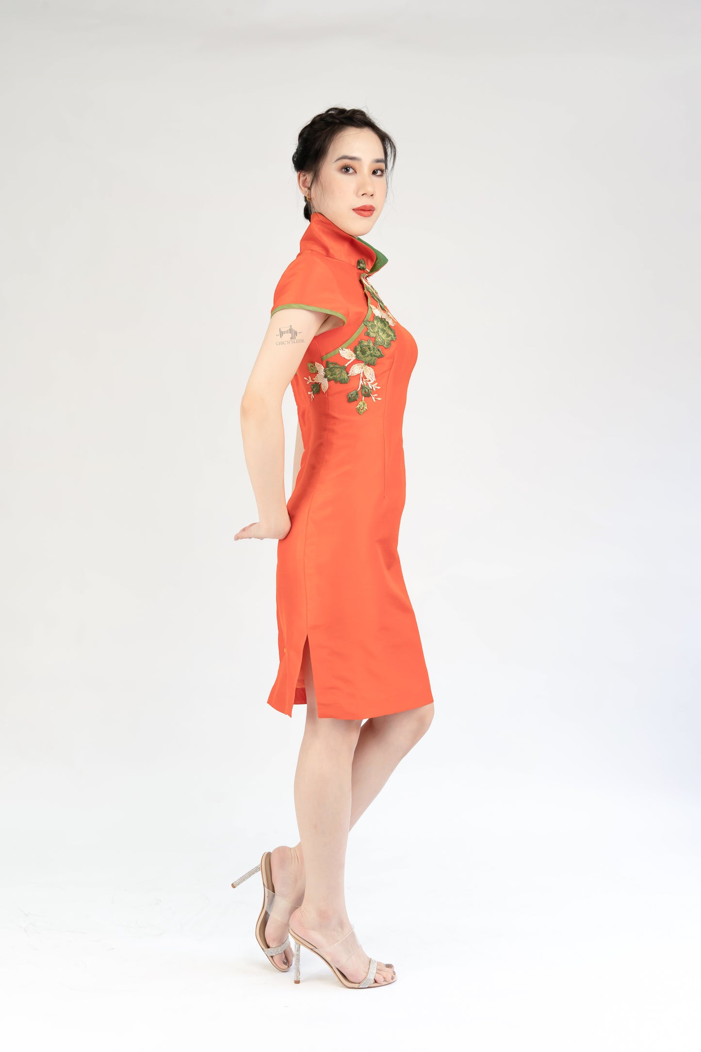 Persimmon Orange Qipao