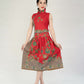 Batik Crop Top & Midi Skirt