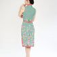 Batik Crop Top & Pencil Skirt