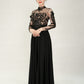 Onyx Top Lace Netting Gown