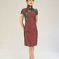 Iridescent Burgundy Qipao